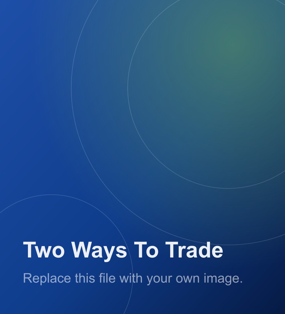 The two trading modes side by side on a Tallyholden dashboard